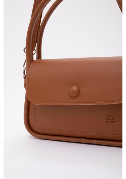 Taba SHK97 Suni Deri Ön Cep Detaylı 2 Bölmeli Ayarlanabilir Askılı El,kol ve Omuz Çantası