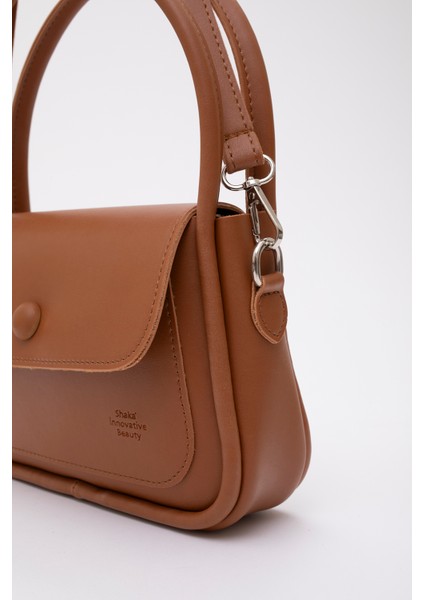 Taba SHK97 Suni Deri Ön Cep Detaylı 2 Bölmeli Ayarlanabilir Askılı El,kol ve Omuz Çantası