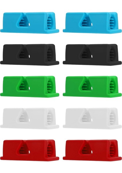 10'lu Paket Silikon Kalemlik, Masa Için Yapışkanlı Kalemlik, Sınıf Için Çok Renkli Kauçuk Tek Kalemlik Kalem Klipsi (Yurt Dışından)