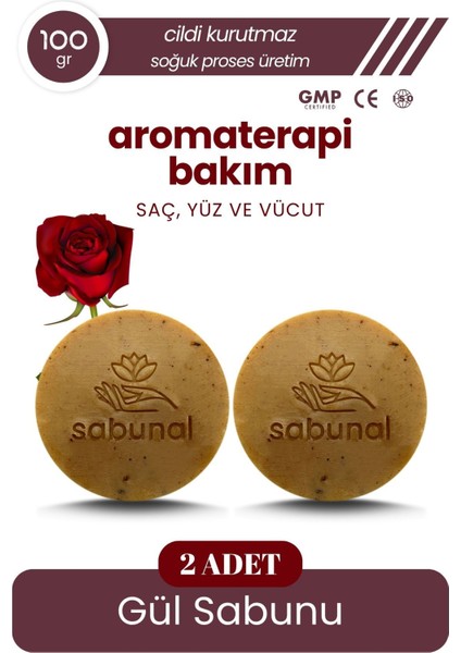 Gül Sabunu 2 Adet - Aromaterapi Cilt Bakımı
