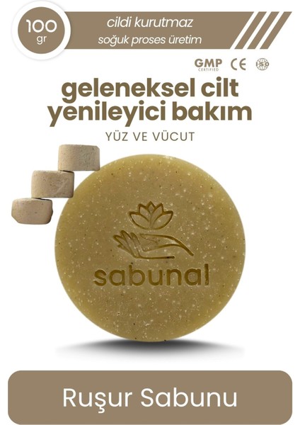 Ruşur Taşı Sabunu - Geleneksel Bakım İçin Bitkisel Temizlik Sabunu 100 gr