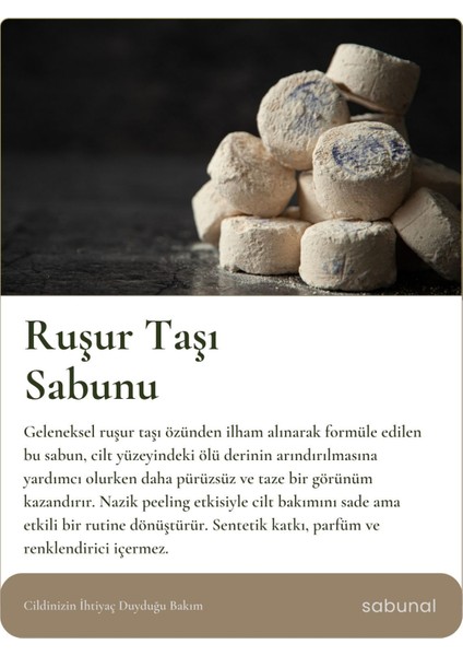 Ruşur Taşı Sabunu 3 Adet - Geleneksel Bakım İçin Bitkisel Temizlik Sabunu fiyatları