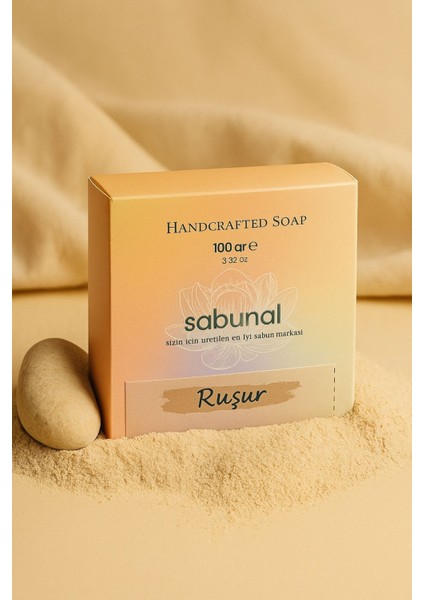 Ruşur Taşı Sabunu 3 Adet - Geleneksel Bakım İçin Bitkisel Temizlik Sabunu fırsatları