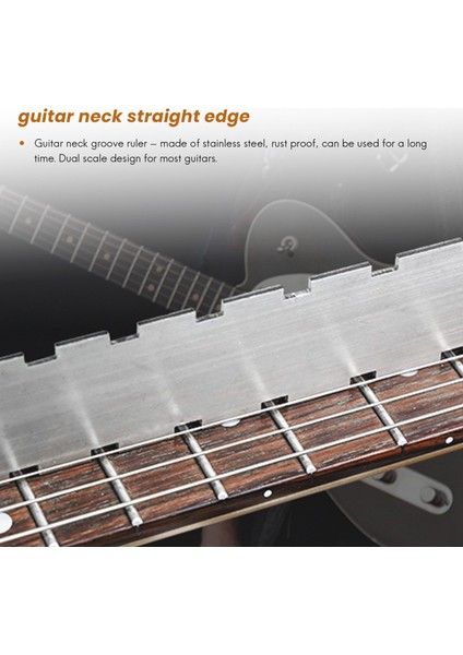 Gibson 24,75 Inç ve Fender 25,5 Inç Elektrik Gitarlar Için Tel Hareket Cetvel Ölçerli Gitar Sapı Çentikli Düz Kenarlı Lutçu Aleti (Yurt Dışından) fırsatları