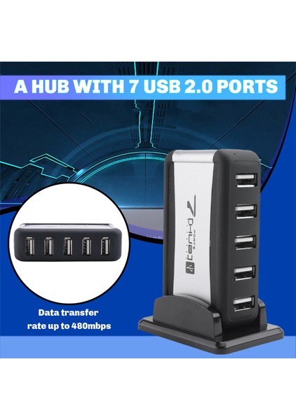 Dizüstü Bilgisayar, Mac Için Çoklu Soketli Güç Kaynağı Yuvasına Sahip 7 USB 2.0 Portlu Harici Hub (Yurt Dışından) indirimleri