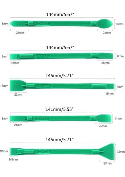 Cep Telefonu, Dizüstü Bilgisayar, Bilgisayar Montajı ve Sökümü Için 10'u 1 Arada Çift Başlı Plastik Kaldırma Açma Aleti Spudger Telefon Tamir Aleti (Yurt Dışından) modelleri
