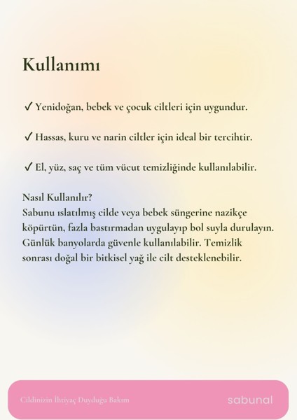 Bebek ve Çocuk Sabunu 4 Adet - Hassas Ciltler İçin Nemlendirici Sabun modelleri