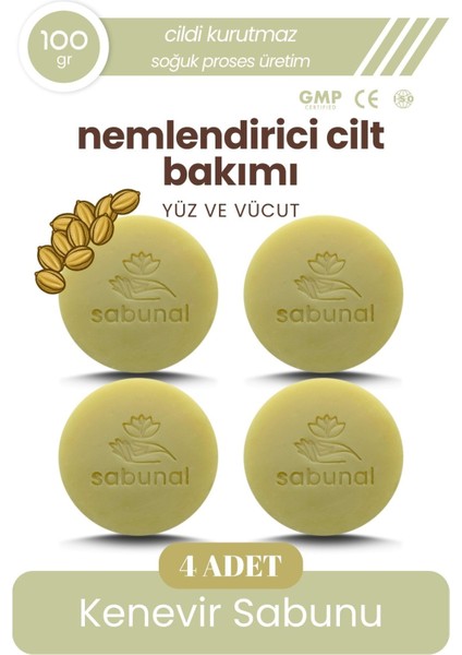 Kenevir Sabunu 4 Adet - Nemlendirici Cilt Bakım Sabunu