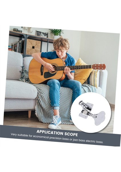 Adet Gitar Akort Burguları Elektrik Bas Akort Burguları Gitar Açık Dişli Akort Burguları Fender Jazz Bas Gitar Gümüş Için Makine Kafaları (Yurt Dışından) indirimleri