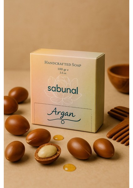 Argan Yağı Sabunu 3 Adet - Parlak ve Hacimli Saçlar İçin Doğal Sabun fırsatları