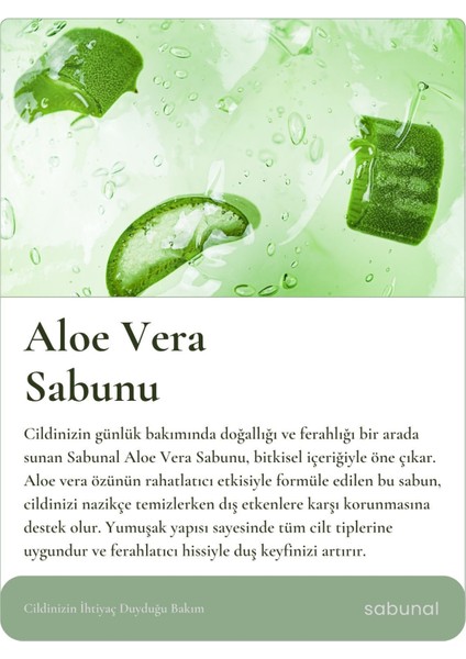 Aloe Vera Sabunu - Nemlendirici ve Yatıştırıcı Bitkisel Sabun 3 Adet fiyatları