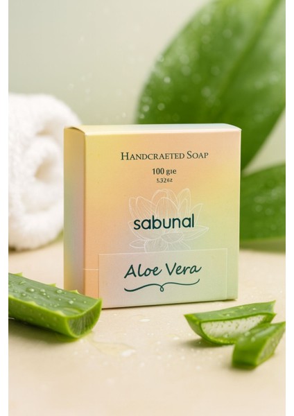 Aloe Vera Sabunu - Nemlendirici ve Yatıştırıcı Bitkisel Sabun 3 Adet fırsatları