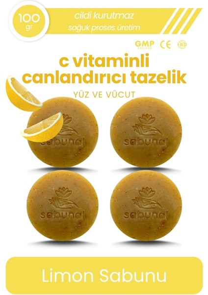 Limon Sabunu 4 Adet - C Vitaminli Sebum Dengeleyici Cilt Sabunu