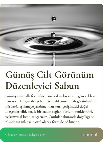 Gümüş Sabunu 3 Adet - Cilt Görünüm Düzenleyici ve Gözenekli Hassas Ciltler İçin Sabun modelleri