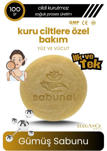 Gümüş Sabunu Kuru Ciltler İçin - Cilt Bakım Sabunu 100 gr