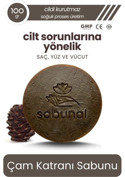 Çam Katranı Sabunu - Hassas Ciltler İçin Doğal Bakım Sabunu 100 gr