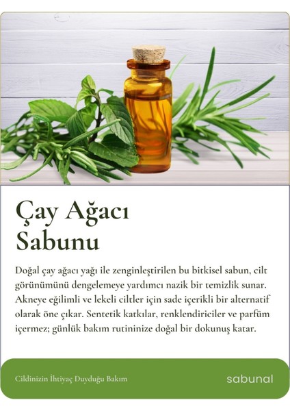 Çay Ağacı Sabunu 2 Adet - Ferahlatıcı ve Arındırıcı Cilt Bakım Sabunu fiyatları