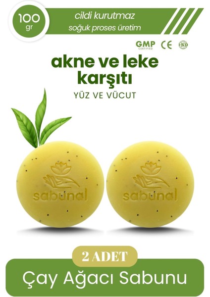 Çay Ağacı Sabunu 2 Adet - Ferahlatıcı ve Arındırıcı Cilt Bakım Sabunu