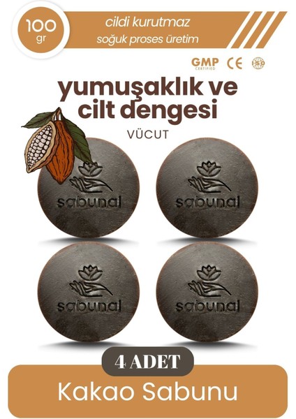 Kakao Sabunu 4 Adet - Vücut Bakım Sabunu