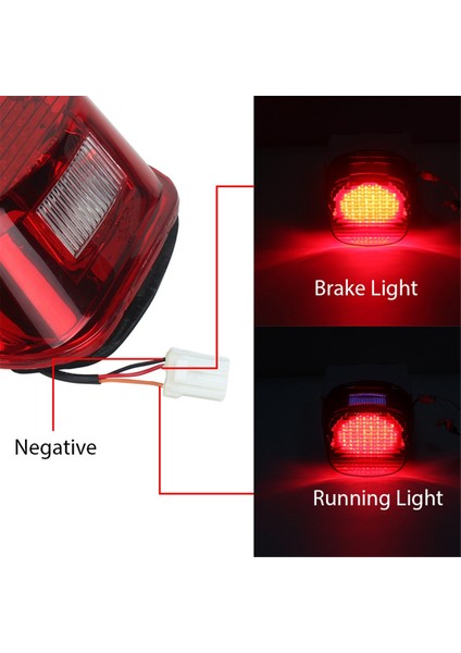 Harley Motosikletler Için Güçlü Penetrasyon Gücüne Sahip 1 Adet Motosiklet Modifiye Kırmızı Arka Stop Lambası LED Fren Lambası (Yurt Dışından) fiyatları
