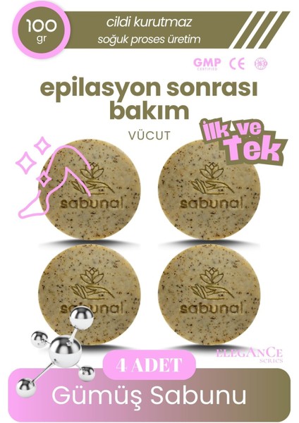 Gümüş Sabunu 4 Adet - Epilasyon Sonrası Sabun