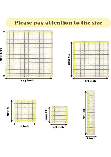 5 Parça Akrilik Kapitone Cetvelleri, Kare Dikiş Cetvelleri, Kumaş Kesme Cetveli, Kapitone Şablonları, Kapitone Için Şeffaf Işaret (Yurt Dışından) modelleri
