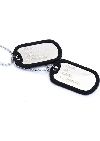 Kolye Zinciri Kolye Ucu 2 Plaka Kimlik Köpek Etiketi Alaşım Moda Erkek (Yurt Dışından) modelleri