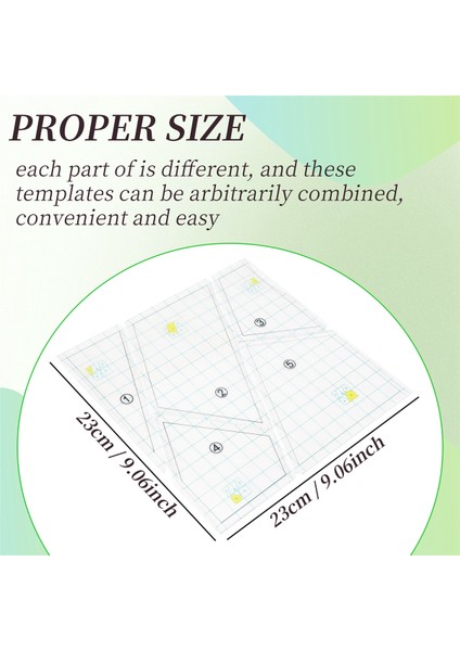 Parçalı Kapitone Şablon Seti Dikiş Makinesi Cetveli Kendin Yap El Yapımı Patchwork Kapitone Cetveli Kapitone Şablonları Kare Şablonlar (Yurt Dışından) fırsatları