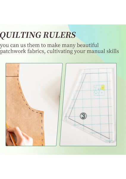 Parçalı Kapitone Şablon Seti Dikiş Makinesi Cetveli Kendin Yap El Yapımı Patchwork Kapitone Cetveli Kapitone Şablonları Kare Şablonlar (Yurt Dışından) indirimleri