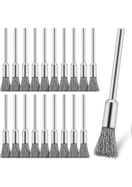 Temiz Uçlu Fırça Kalem Tel Ucu, Genişletilmiş Küçük Tel Fırça Pas Boya Temizleme Matkap Ucu Parlatma Döner Alet Aksesuarları (Yurt Dışından)