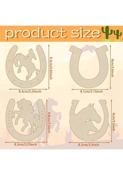 48 Adet At Nalı Şekli Ahşap Kesikler El Sanatları Için Bitmemiş Ahşap At Nalı Küçük Kovboy Parti Süslemeleri (Yurt Dışından) fiyatları