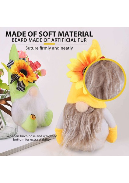 Pcs Ayçiçeği Gnome Yaz Gnomes Ekose Ayçiçeği Gnome Süsler Ayçiçeği Dekor (Yurt Dışından) indirimleri