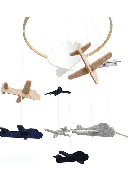 Beşik Mobil Uçaklar ve Bulut Çocuk Odası Dekorasyonu Gri ve Beyaz, Lacivert, Taba Erkek Çocuklar Için Bebek Beşiği Mobil (Yurt Dışından) fiyatları