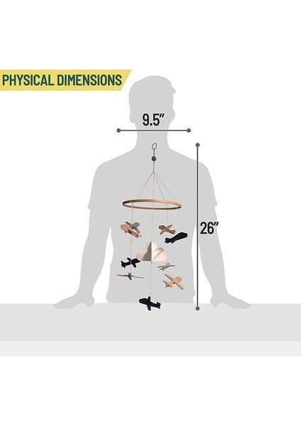 Beşik Mobil Uçaklar ve Bulut Çocuk Odası Dekorasyonu Gri ve Beyaz, Lacivert, Taba Erkek Çocuklar Için Bebek Beşiği Mobil (Yurt Dışından) indirimleri