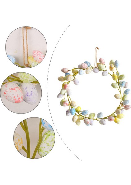 Ön Kapı Için Paskalya Çelenkleri Paskalya Yumurtaları Çelengi Ön Kapı Askı Çelenkleri Yapay Çiçek Çelengi (Yurt Dışından) fırsatları