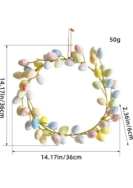 Ön Kapı Için Paskalya Çelenkleri Paskalya Yumurtaları Çelengi Ön Kapı Askı Çelenkleri Yapay Çiçek Çelengi (Yurt Dışından) indirimleri