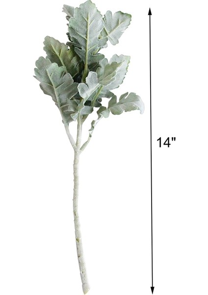 10 Adet Yapay Flok Kuzu Kulak Yaprakları Tozlu Miller Kaynaklanıyor Flok Meşe Yaprakları Kuzu Kulağı Yaprağı Ev Düğün Için (Yurt Dışından) fiyatları