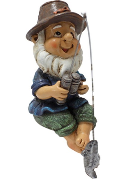 Bahçe Gnome Heykeli Reçine Balıkçılık Cüce Heykeli Açık Pastoral Peyzaj Süsler Bahçe Yard Çim Dekor Için (Yurt Dışından)