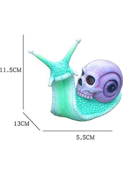 Cadılar Bayramı Kafatası Salyangozu, Kafatası Heykeli, Ev Dekoru Reçine El Sanatları Açık Bahçe Dekorasyonu Kafatası Sanat Heykeli Süsleme C (Yurt Dışından) modelleri