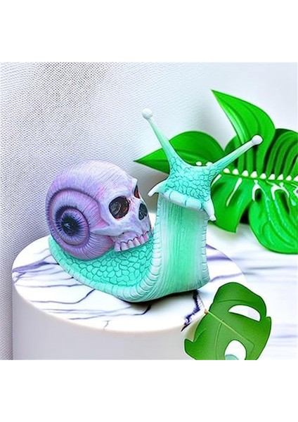 Cadılar Bayramı Kafatası Salyangozu, Kafatası Heykeli, Ev Dekoru Reçine El Sanatları Açık Bahçe Dekorasyonu Kafatası Sanat Heykeli Süsleme C (Yurt Dışından) indirimleri