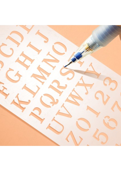 12 Adet Alfabe Şablonları Yeniden Kullanılabilir Mektup Boyama Şablonları Plastik Dıy Çizim Püskürtme Ölçeği Şablonları (Yurt Dışından) fırsatları