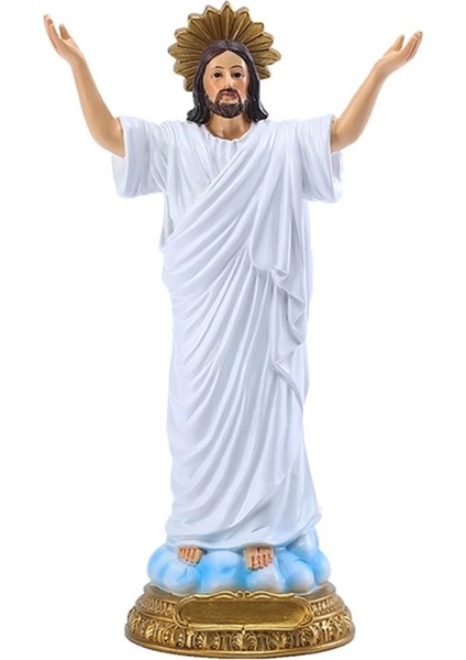 8.86 Inç Boyunda Isa Heykeli Kutsal Yeniden Doğuş Figürü Reçine Heykel Paskalya Dekoru (Yurt Dışından)