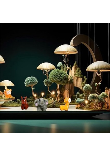 50 Adet Mini Orman Hayvanları Figürleri Reçine Aslan Vahşi Hayvan Minyatür Figürleri Bahçe Yosun Manzarası Için (Yurt Dışından) fırsatları