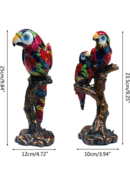Avrupa Tarzı Reçine Papağan Heykeli Masaüstü Süsleme Aksesuarı Hediye Malzemeleri Ev Ofis Peyzaj Dekoru, A (Yurt Dışından) fırsatları