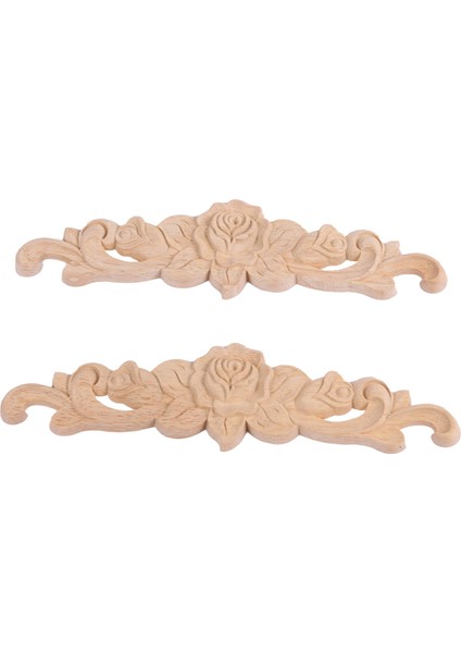 4 Adet 20*5 cm Kauçuk Ahşap Oyma Uzun Onlay Aplike Boyasız Gül Çiçek Kapı Ev Dekor Avrupa Tarzı (Yurt Dışından) modelleri