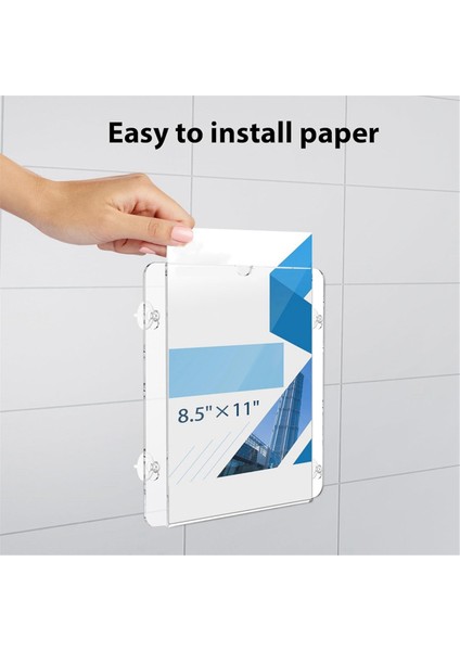 Akrilik Tabela Tutucu 8,5X11 Inç, Akrilik Ekran Standı Şeffaf Duvara Monte Reklam Ekran Çerçevesi, Akrilik Tabela Tutucu 4 Adet (Yurt Dışından) indirimleri