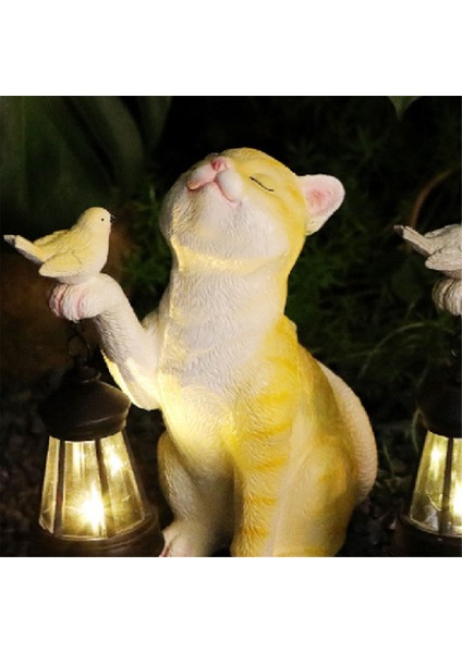 Güneş Dekor Hayvan Lambası Sevimli Güneş Küçük Kediler Lambası Reçine Mini Kediler Açık Fener Bahçe Avlu Balkon Süs Işıkları (Yurt Dışından) fiyatları