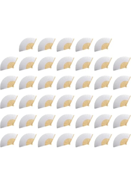 40 Adet Kendin Yap Kağıt Bambu Katlanır Yelpaze Yetişkinler Çocuklar Kaligrafi Boyama Uygulaması Boş Beyaz Katlanır Yelpaze Düğün Hediyeleri (Yurt Dışından) fırsatları