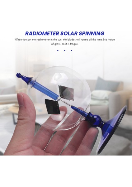 Mavi Güneş Enerjisi Radyometre Güneş Işığı Enerji Crookes Dönen Kanatlar Fırıldak Hediye Ev Masası Dekorasyon (Yurt Dışından) indirimleri
