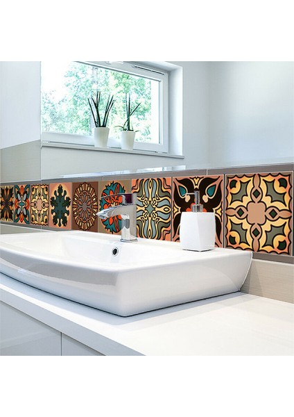 20 Adet 3D Çok Fas Kendinden Yapışkanlı Banyo Mutfak Duvar Merdiven Fayans Etiket (Yurt Dışından) fiyatları